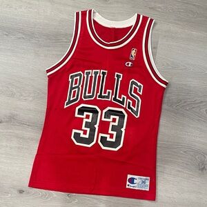 Champion Bulls Jersey Pippen Number 33